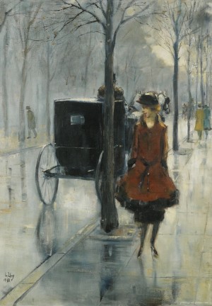 Street Scene with Woman, Berlin